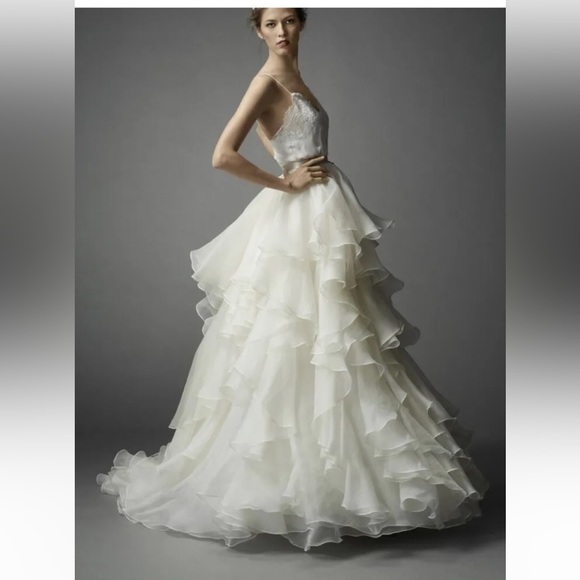 SOLD Watters Bridal WEDDING SKIRT “PRIYA” TAGS GORGEOUS FLOWY ORIG $1500 SOLD - Picture 5 of 9